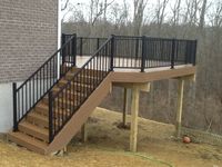 composite deck with
        stairs